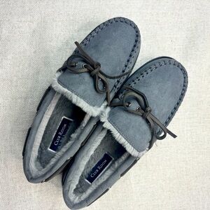 Club Room Mens Moccasin Slippers Grey Size Small 6-7